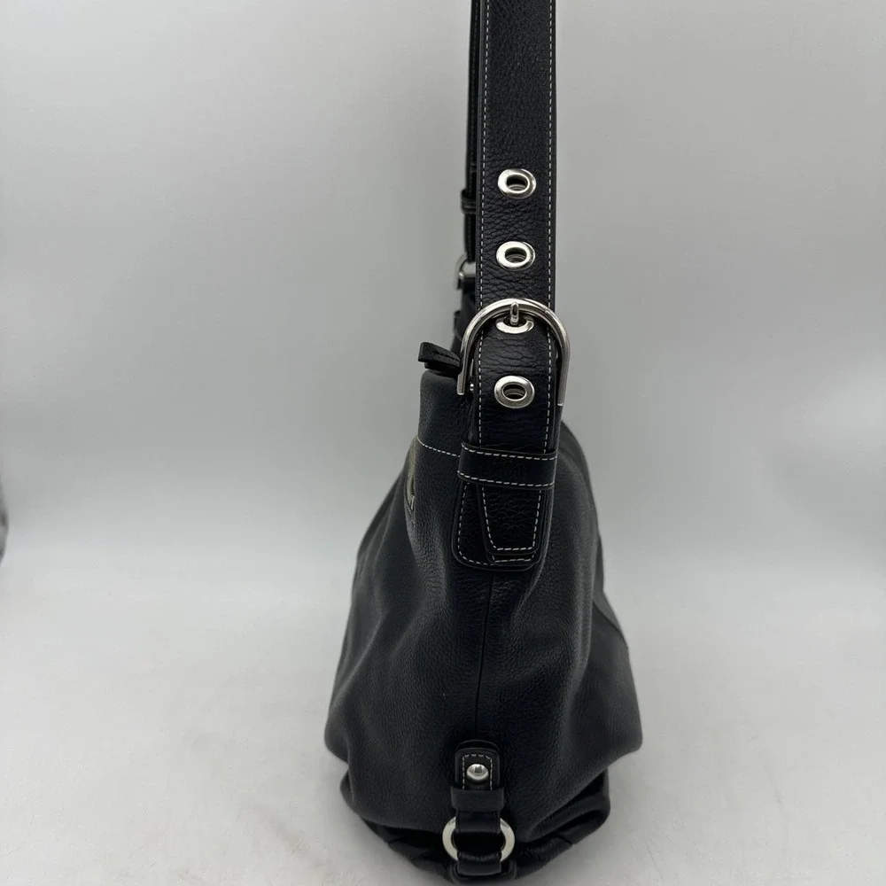 COACH  F15064 Black Hobo Leather Shoulder Bag  Leather 14